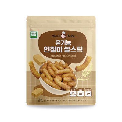 Bánh gạo lứt hữu cơ Mom's Choice hình que vị đậu nành 30g