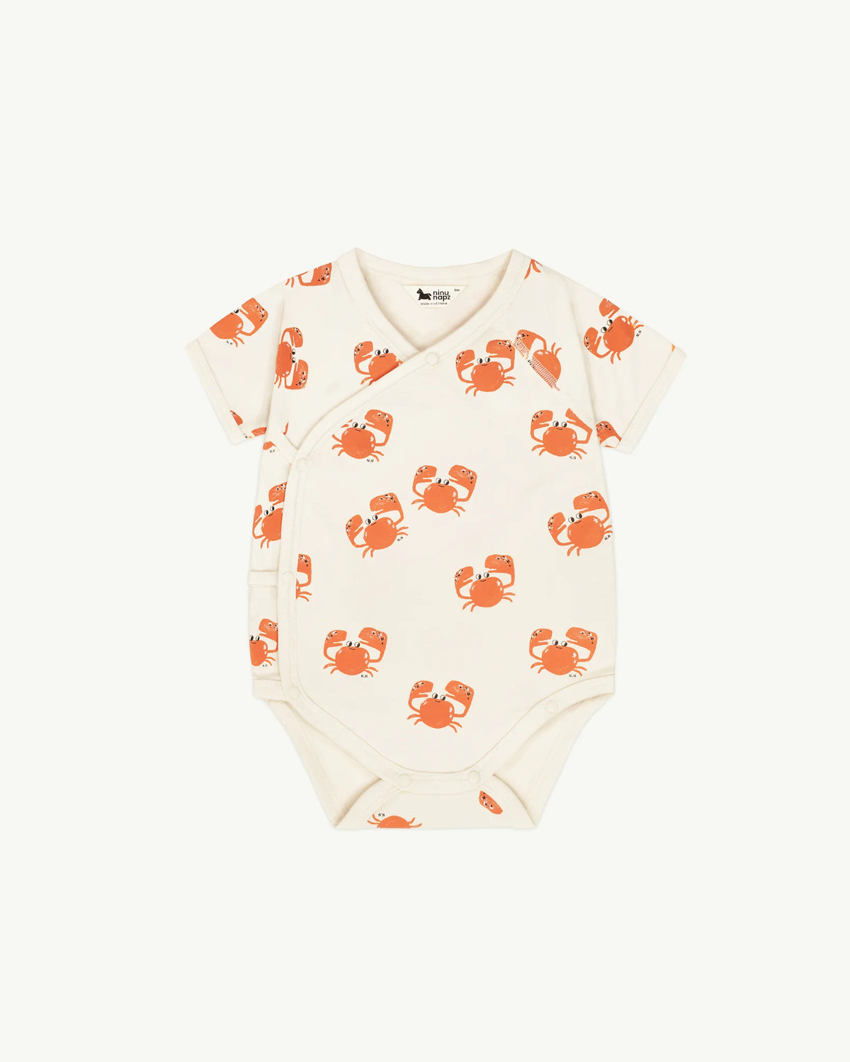 Bộ Bodysuit Ngắn Tay Cua Biển Crabby Crew Cho Bé Từ 3-9 Tháng Tuổi | NINUNAPZ