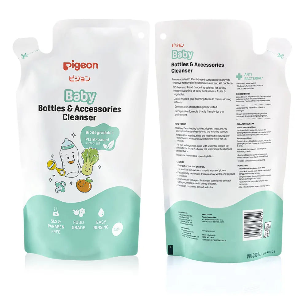 Nước Rửa Bình Sữa Và Phụ Kiện Pigeon Liquid Cleanser Bottle/Refill