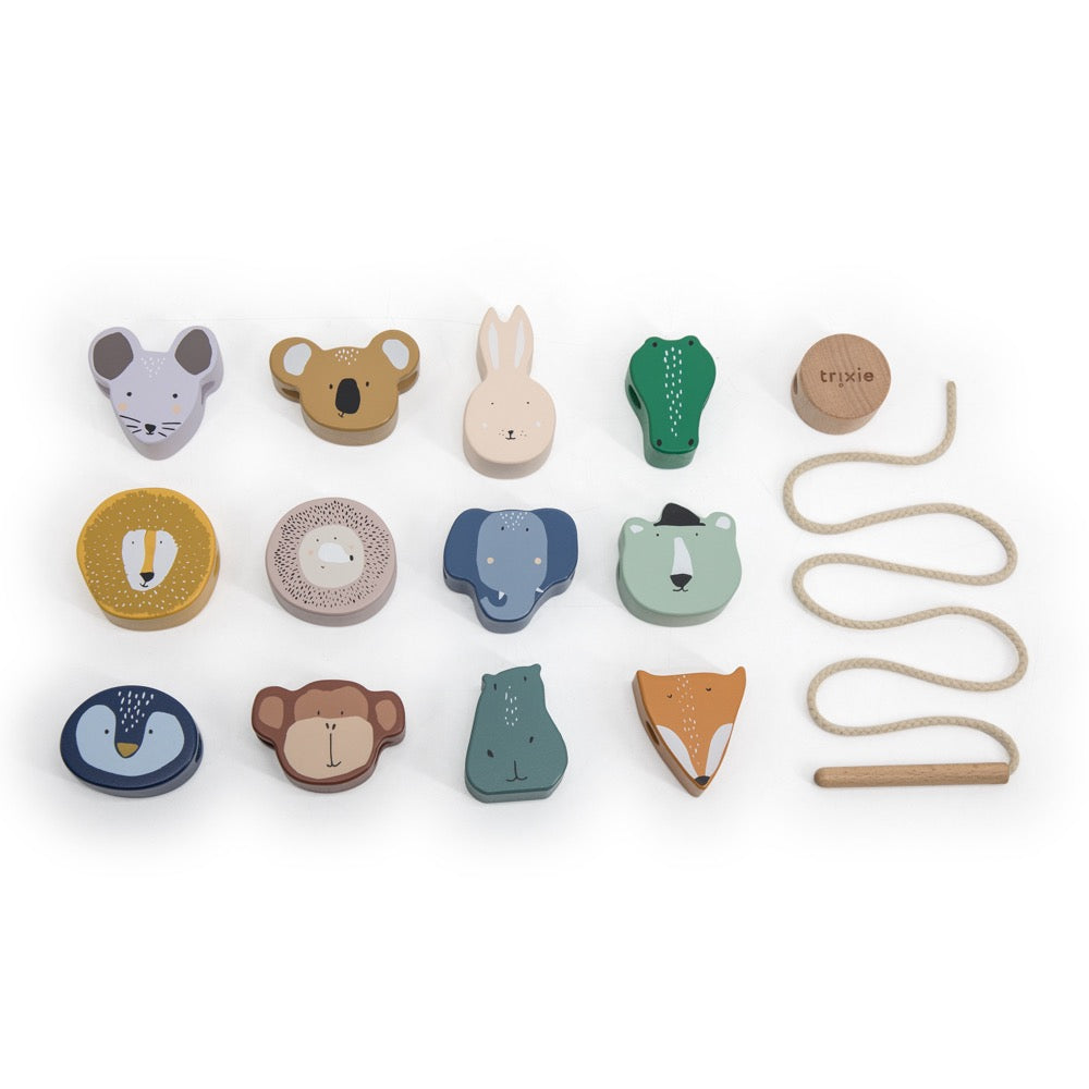 Wooden Bead Stringing Toy Set