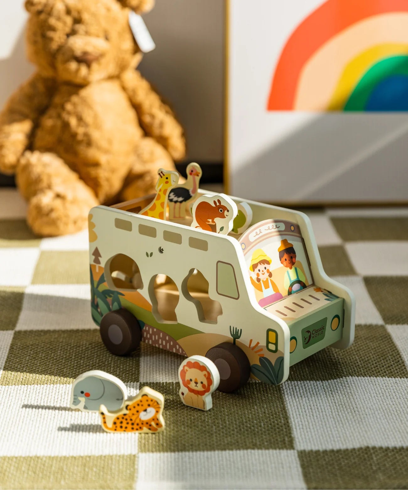 CWO Classic World Prairie Explorer Truck - Safe Musical Puzzle Toy for Babies
