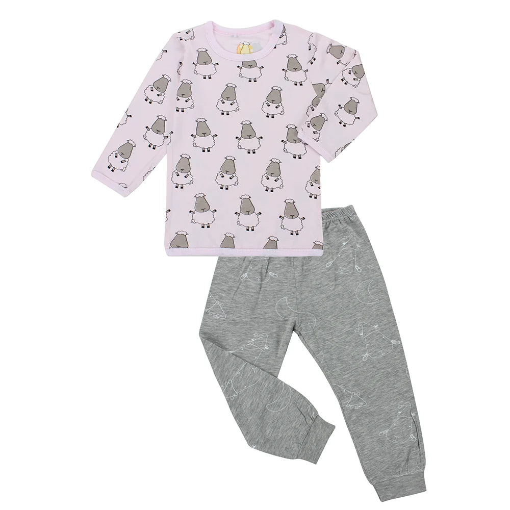 Bộ Đồ Ngủ Sợi Tre Pyjamas Set Hoạ Tiết Big Moon & Sheepz | Baa Baa Sheepz