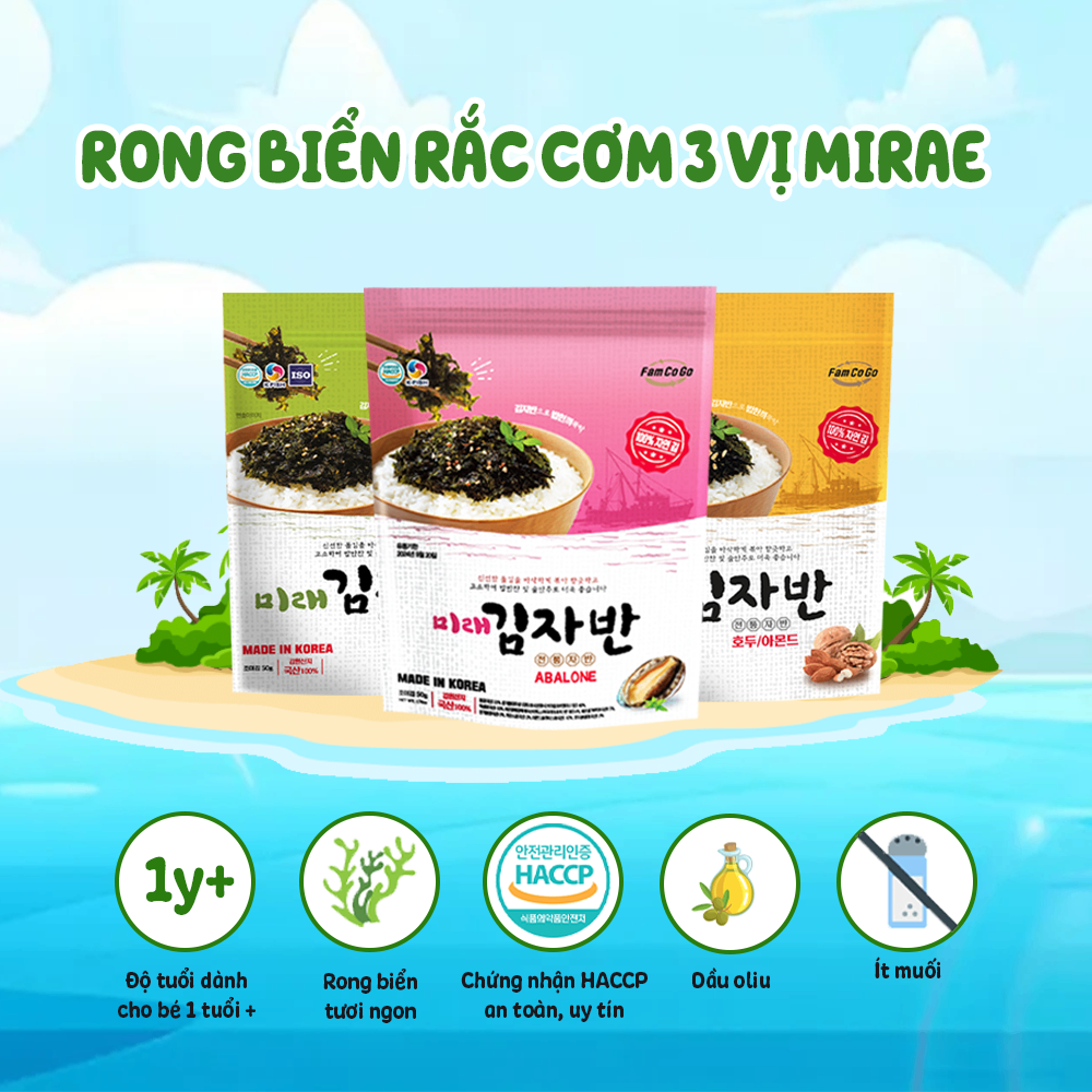 MIRAE Seasoned Shredded Seaweed with Almond and Walnut Flavor - Delicious Ready-to-Eat Snack