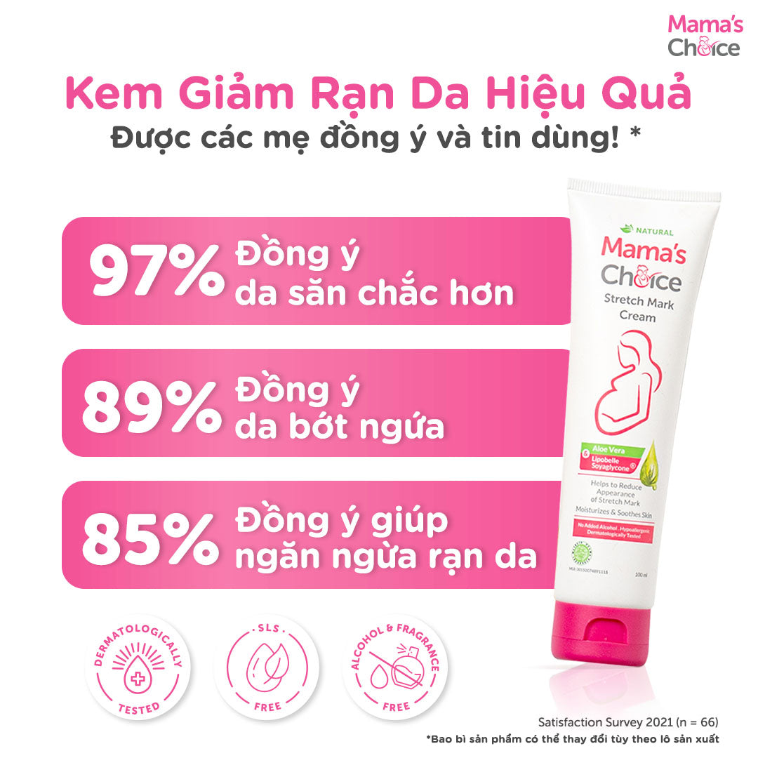 Mama's Choice Stretch Mark Cream - Safe for Pregnant & Postpartum Mothers 100ml