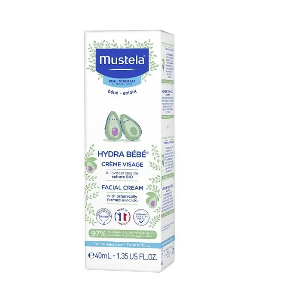Kem Dưỡng Ẩm Da Mặt Cho Bé Mustela Hydra Bébé Facial Cream 40ml