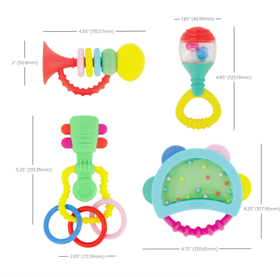 Bộ Đồ Chơi Gặm Nướu và Nhạc Cụ Đầu Tiên INFANTINO (INF Baby's 1st)