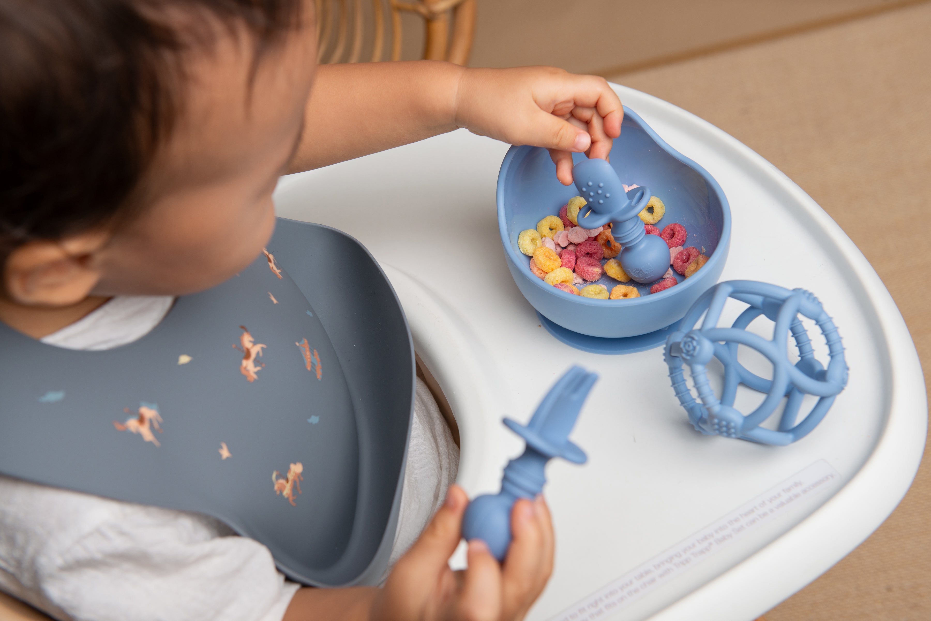 Little Rei Wooden Horse Silicone Bib