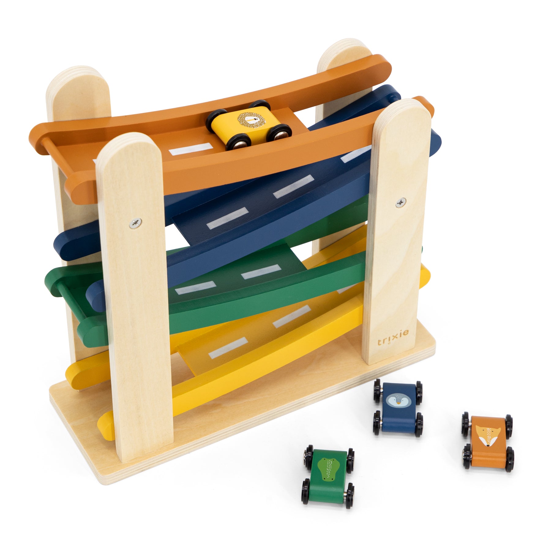Wooden Ramp Racing Car Toy Set
