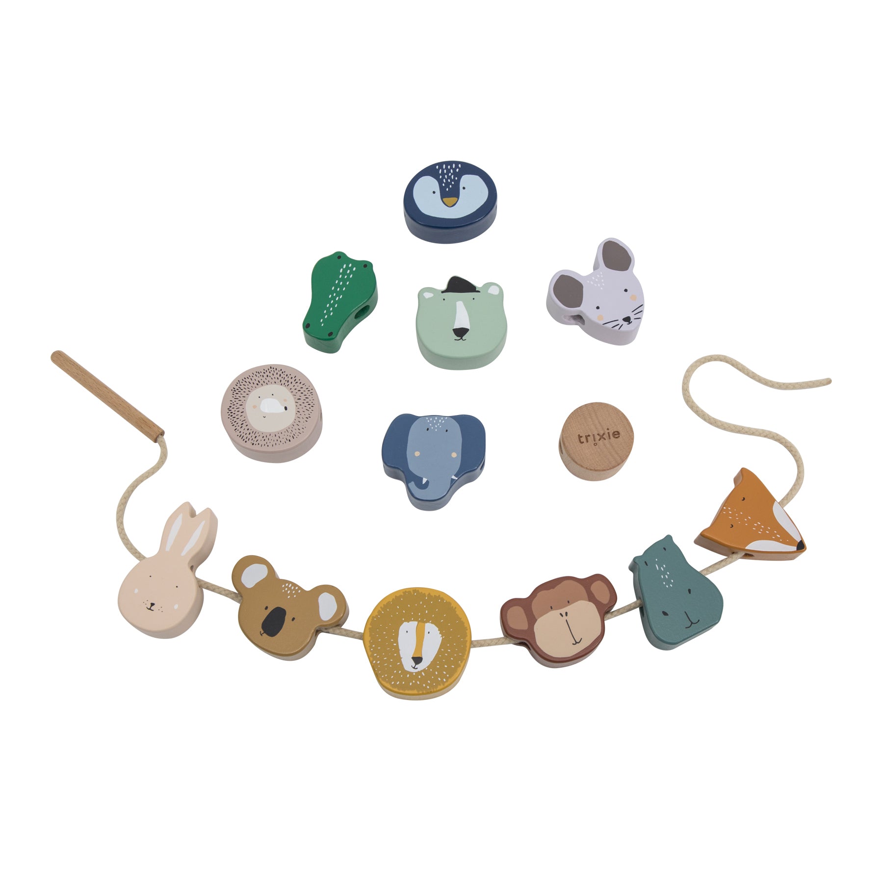 Wooden Bead Stringing Toy Set