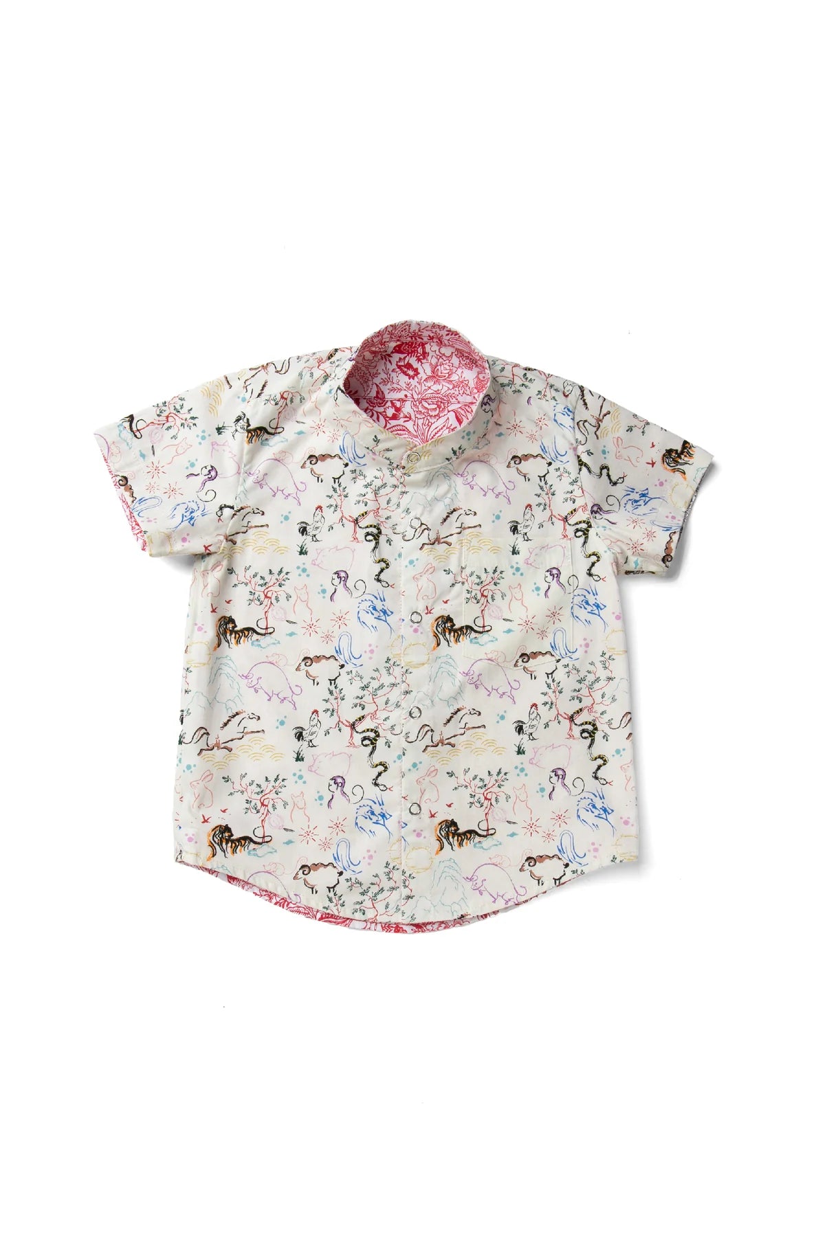 Short Sleeve T-Shirt, 12 Zodiac Pattern Printed on Both Sides Maison Q