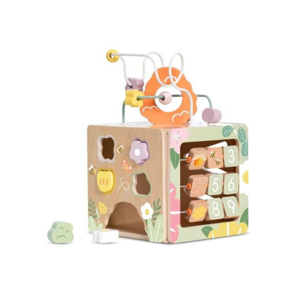 Classic World Bee-shaped sensory development cube