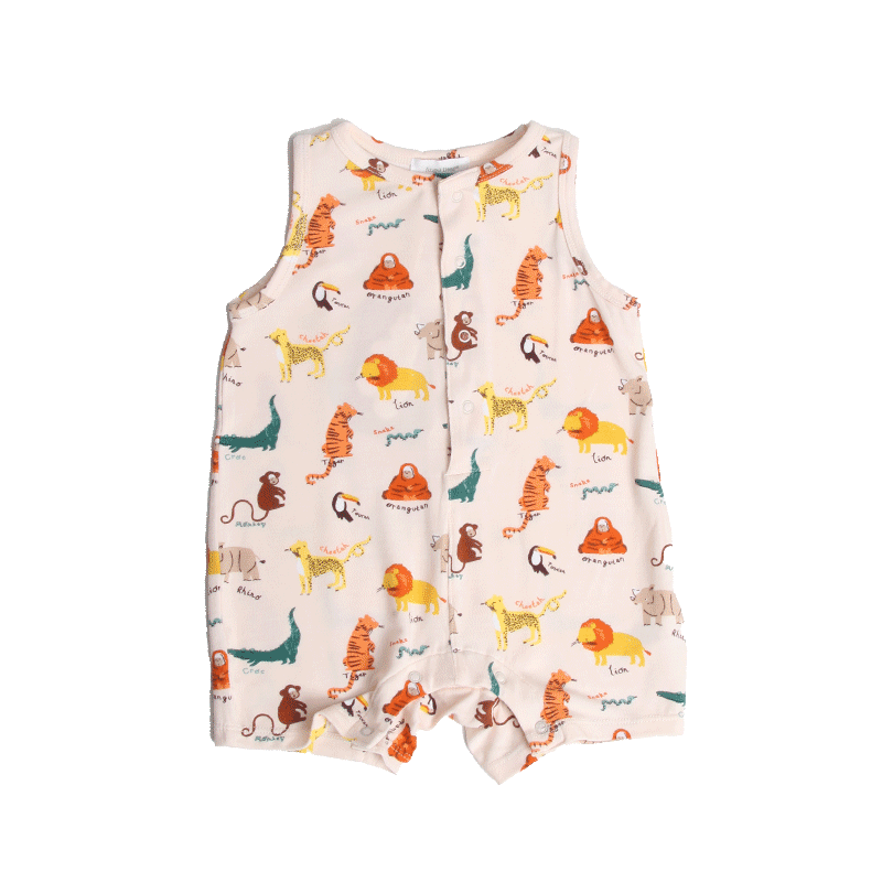 Áo liền quần ngắn cho bé trai từ 6 tháng - 2 tuổi Angel Dear