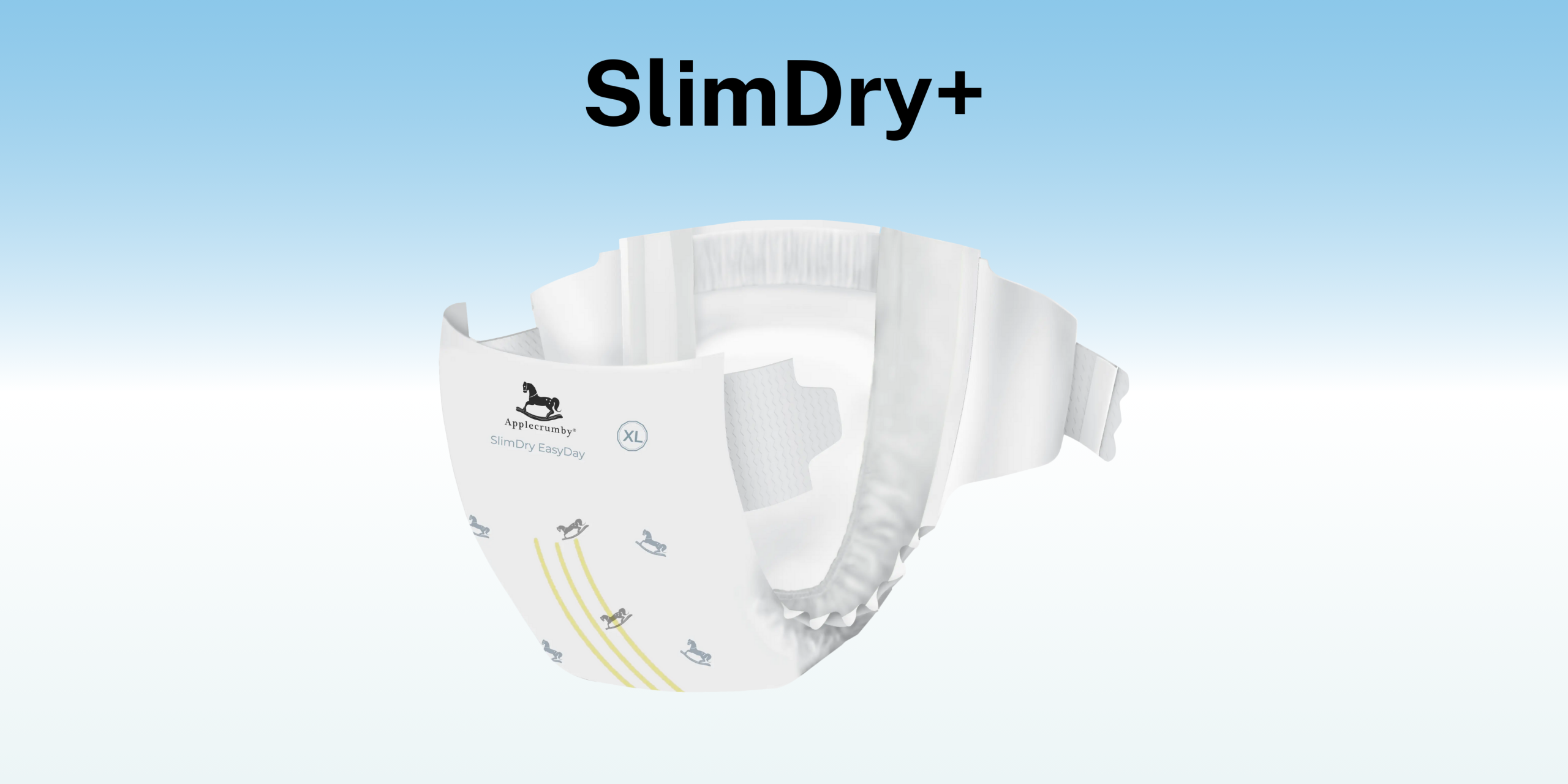 Applecrumby SlimDry Easyday Mega Tape Diapers Size NB (46+6 Pieces) - Soft, Breathable for Newborns