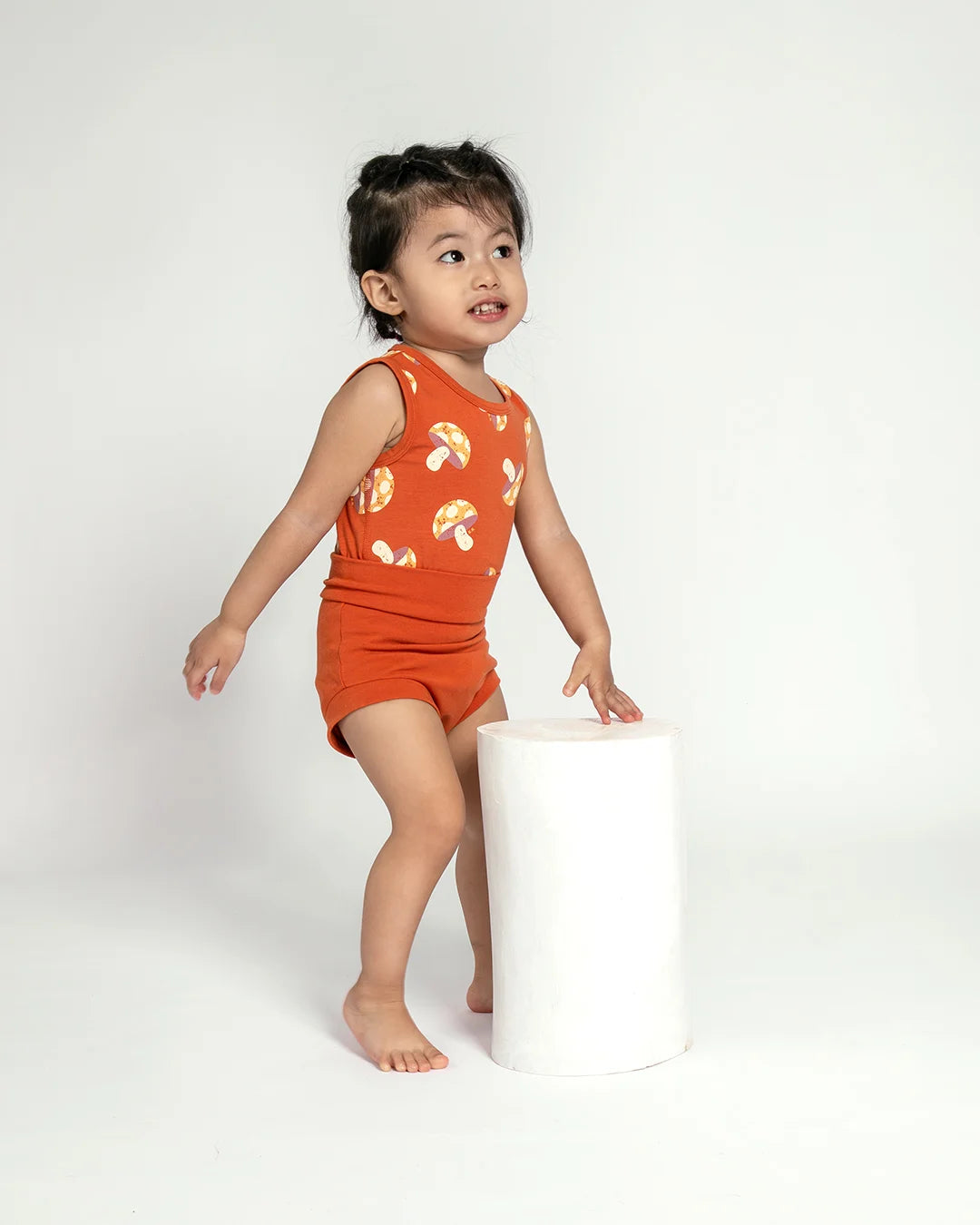 Quần Bloomers Vải Tăm Nin Rib Bloomers Cho Bé Từ 6-9M Màu Cam Đỏ | NINUNAPZ