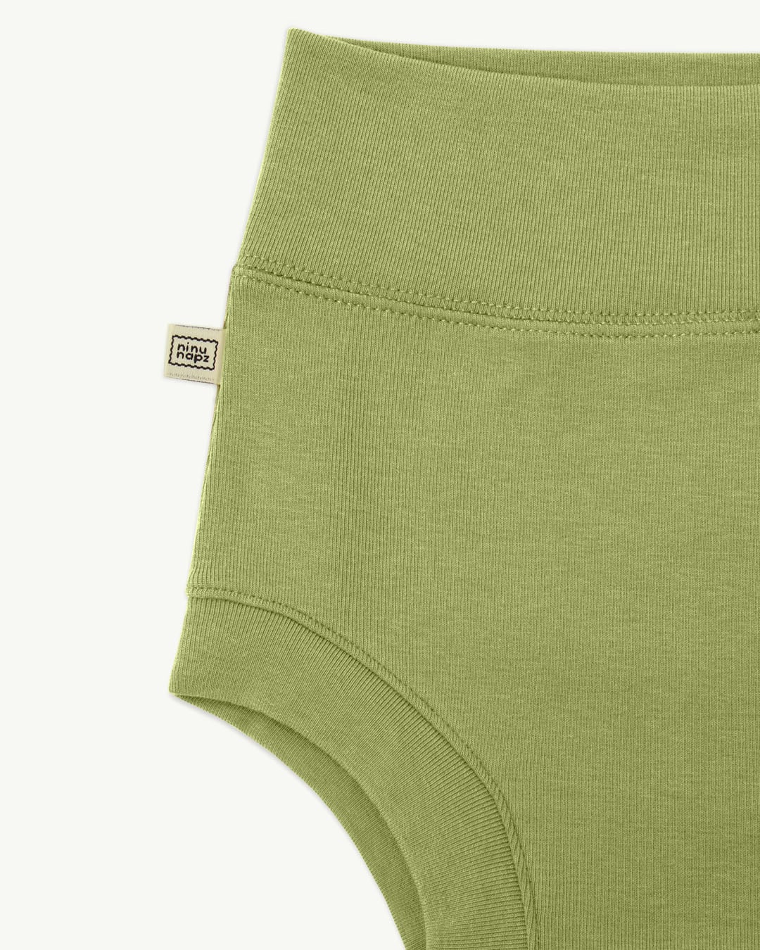 Quần Bloomers Vải Tăm Rib Bloomers Cho Bé Từ 6-9M Màu Xanh Bơ | NINUNAPZ
