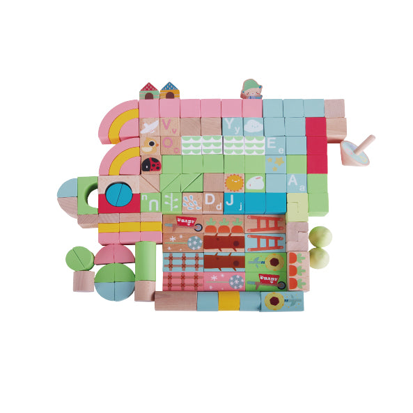 Classic World Wooden Toys - Rainbow Garden Block Puzzle