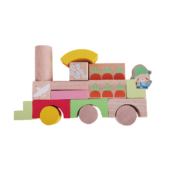 Classic World Wooden Toys - Rainbow Garden Block Puzzle