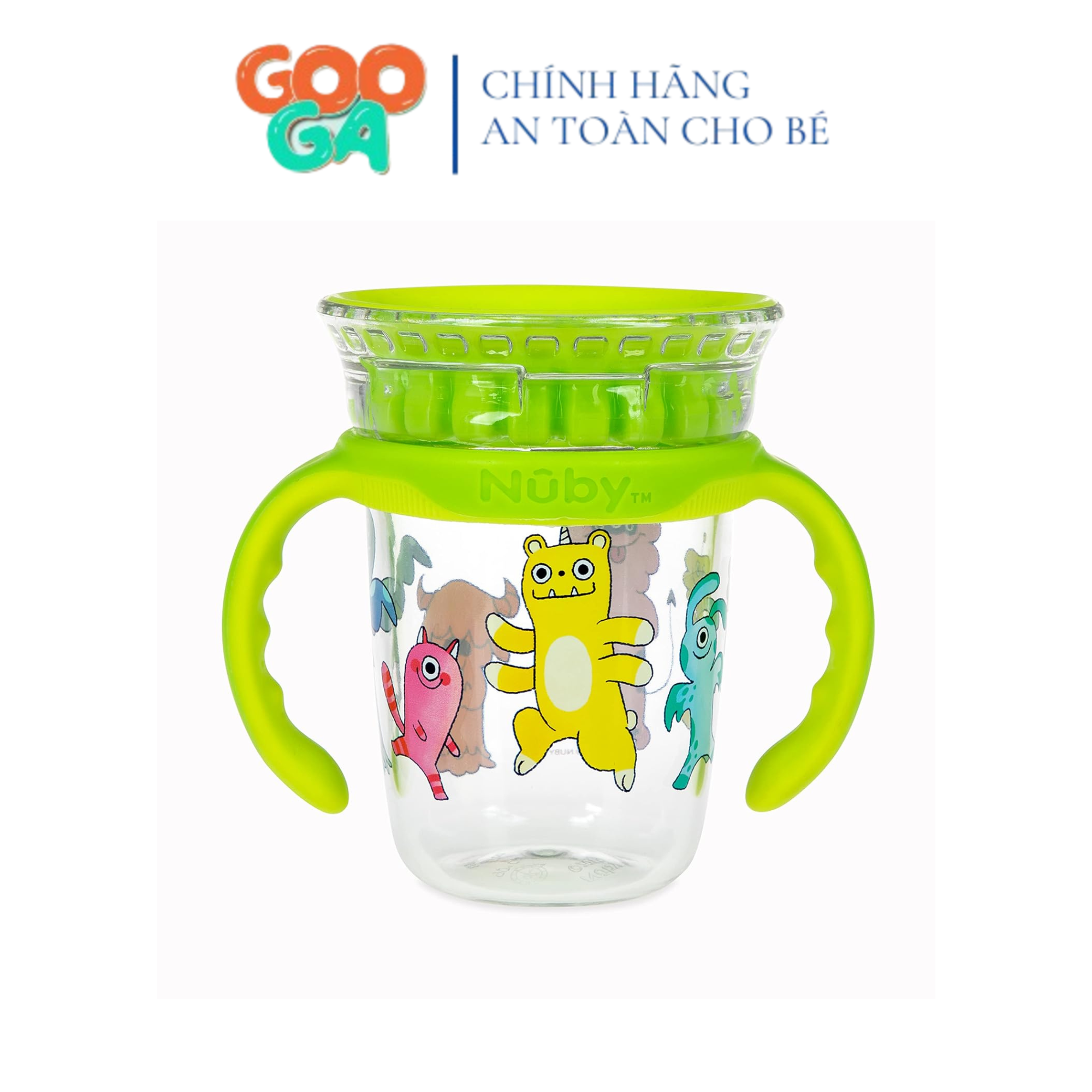 Nuby Cốc tập uống 360 độ bằng nhựa Tritan cho bé dung tích 240ml