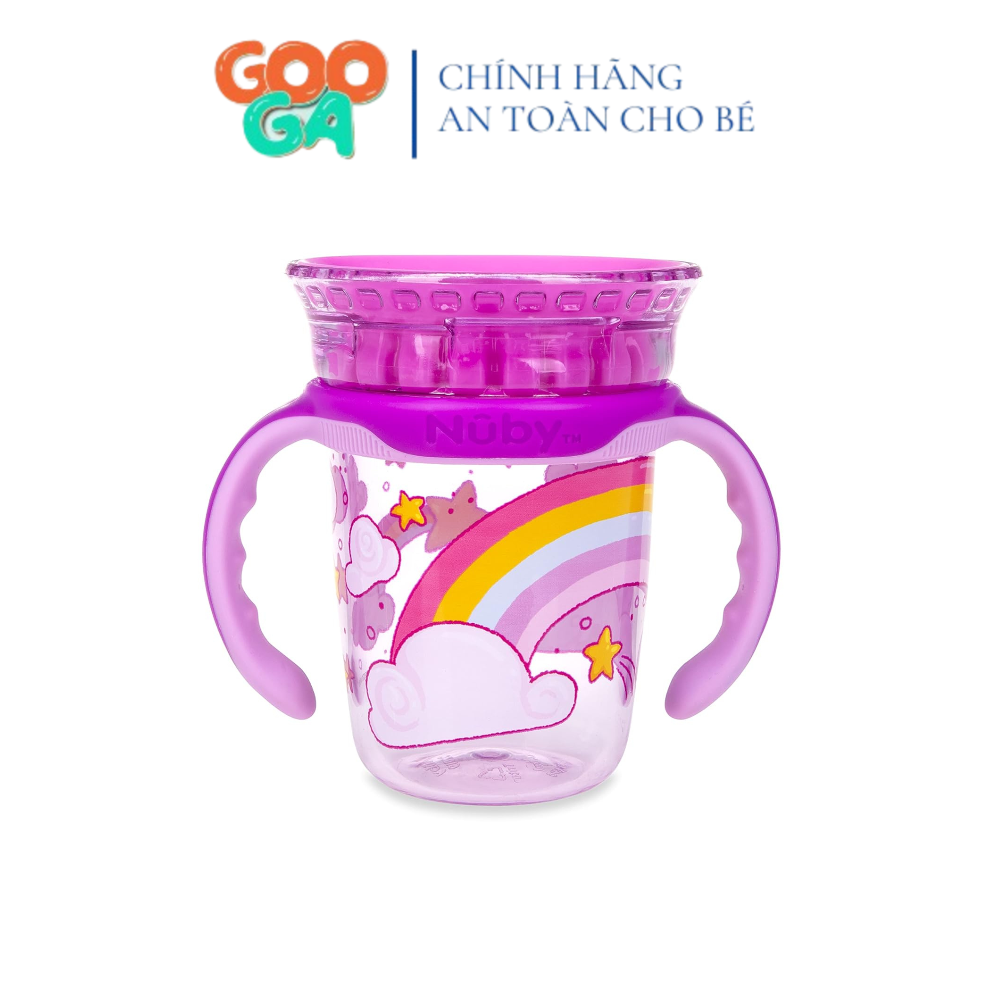 Nuby Cốc tập uống 360 độ bằng nhựa Tritan cho bé dung tích 240ml