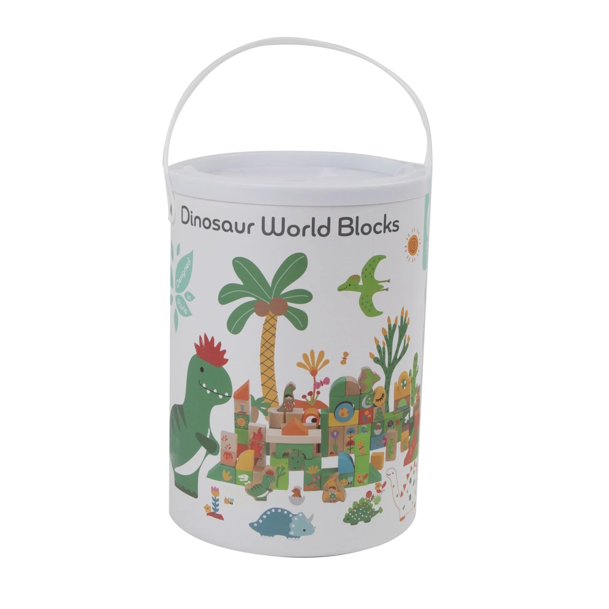 Đồ Chơi Gỗ Classic World - Bộ Xếp Hình Khối Thế Giới Khủng Long Dinosaur World Blocks