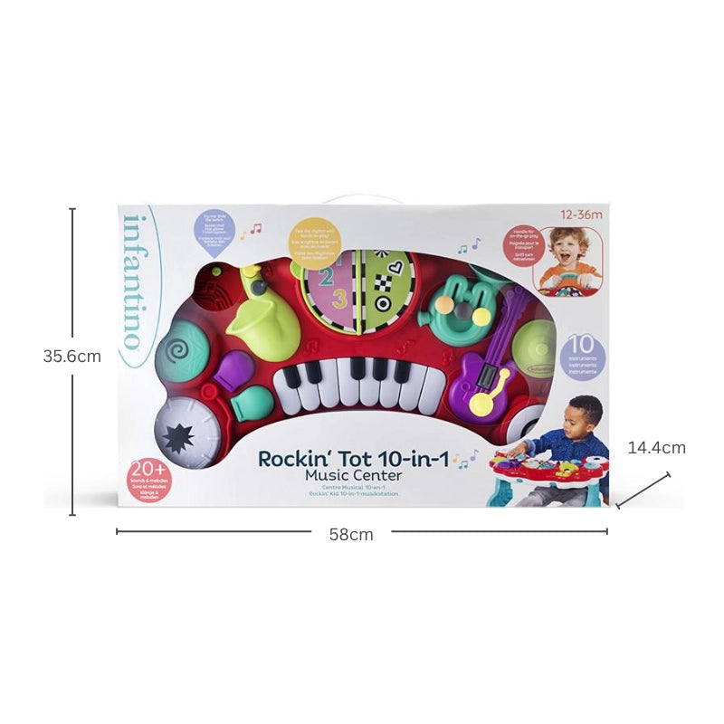 Bàn Nhạc Đa Năng Rockin' Tot 10-in-1 Music Center | Infantino