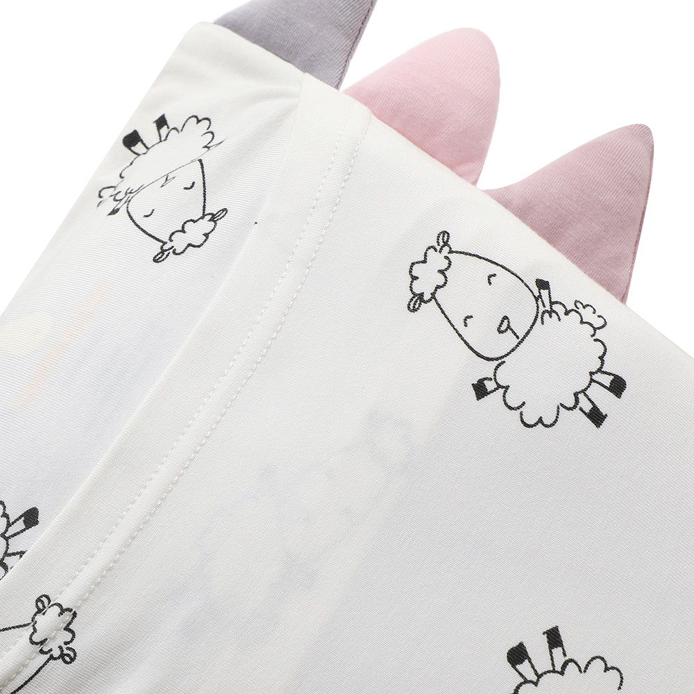 Gối Ôm Sợi Tre Hoạ Tiết Ngôi Sao Và Cừu Bed-Time Buddy Cute Big Star And Sheepz Màu Trắng Nhiều Size | Baa Baa Sheepz