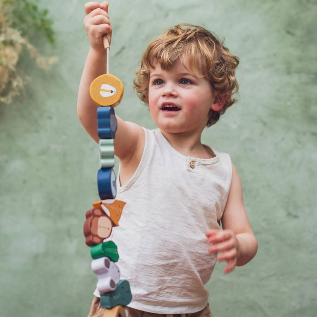 Wooden Bead Stringing Toy Set