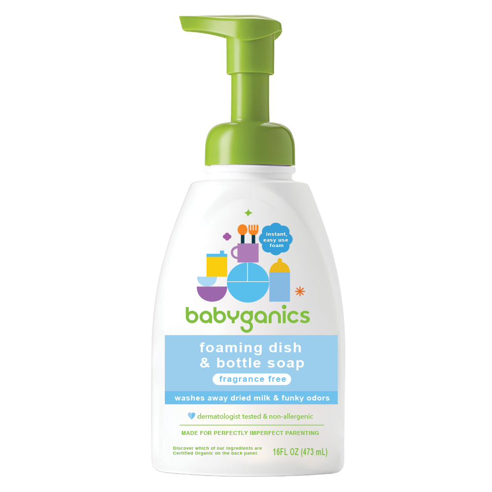 Nước Rửa Bình Sữa & Đồ Dùng Em Bé Babyganics Tạo Bọt, Không Mùi 473ml