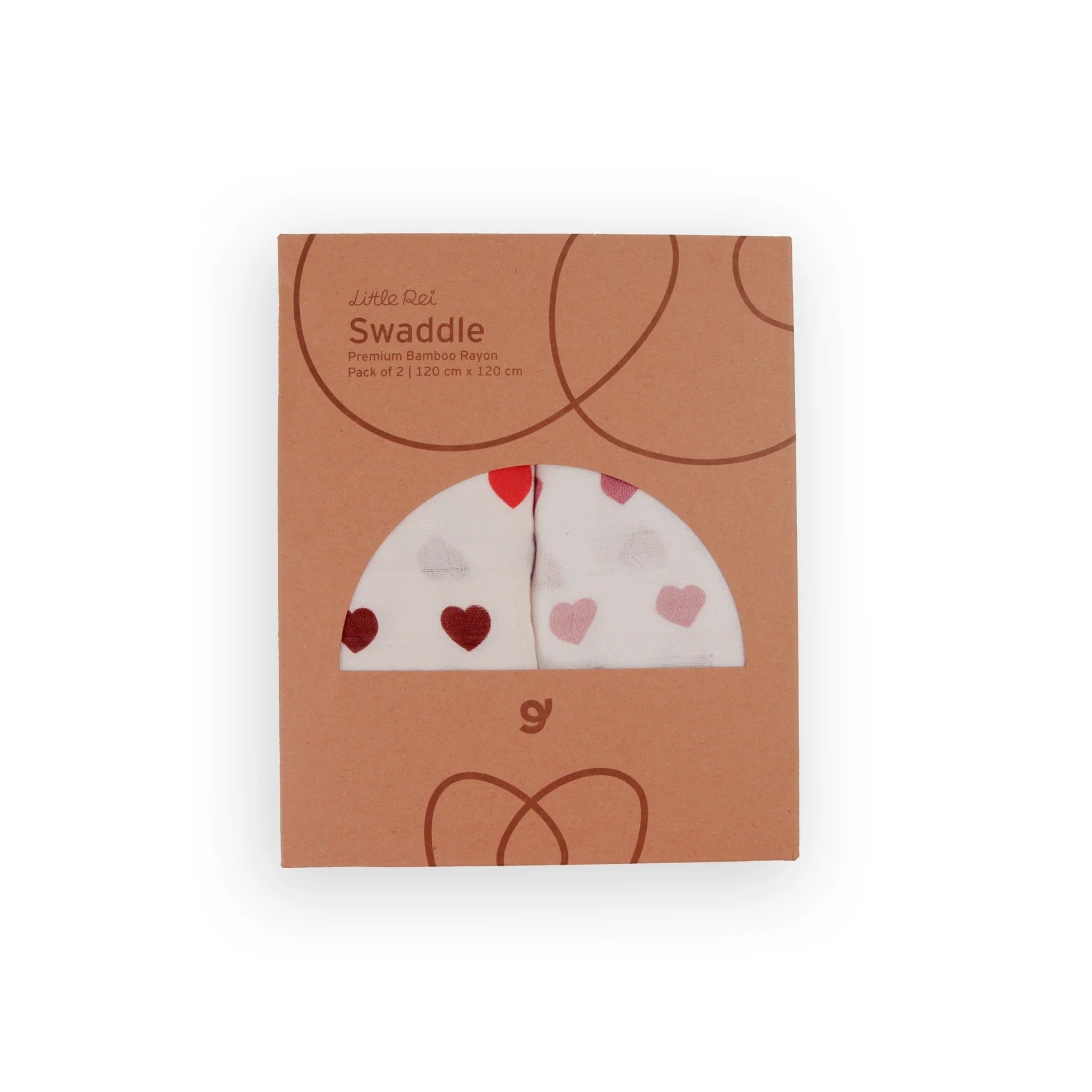 Combo 2 khăn quấn sợi tre Little Rei 120x120 cm, mềm mại và an toàn