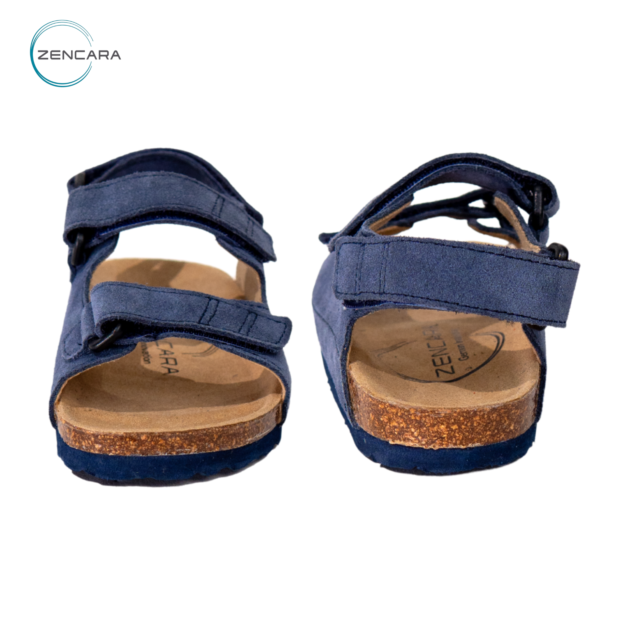 Sandal Sức Khỏe Đế Cork Trẻ Em Màu Navy Zencara