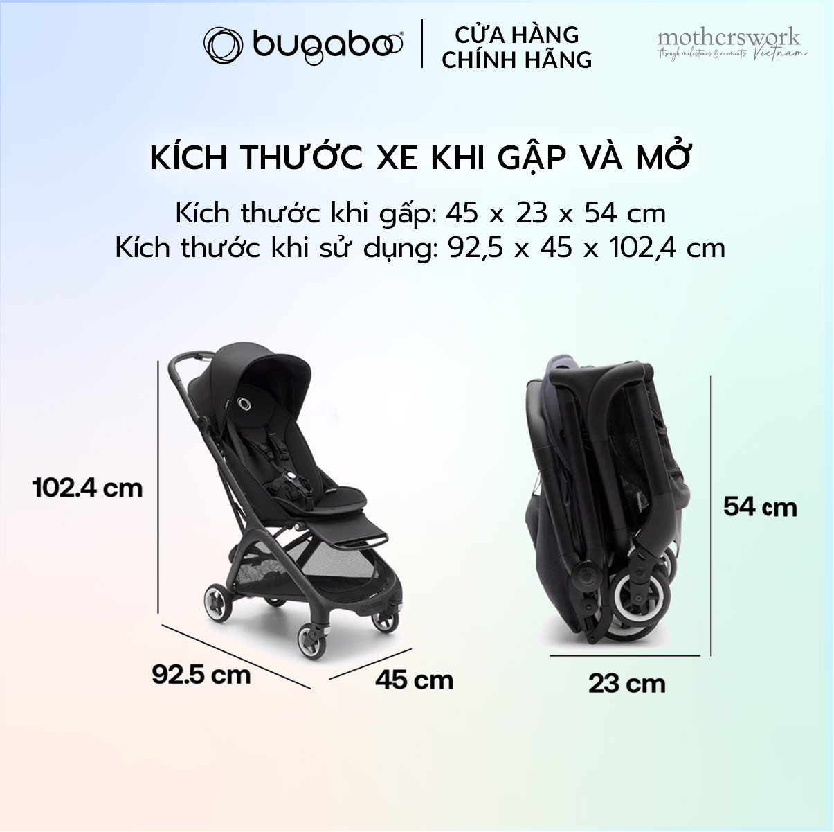 Xe đẩy gấp gọn cho bé Bugaboo Butterfly cho bé từ 6 tháng