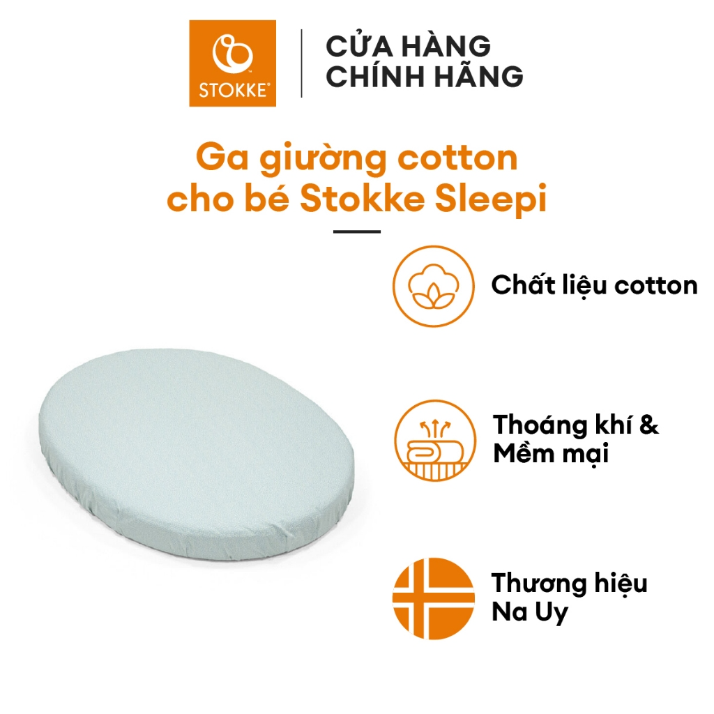 Ga Trải Nệm Cũi Stokke Sleepi V3 Mini - Mềm Mại, Thoáng Khí & An Toàn Cho Bé