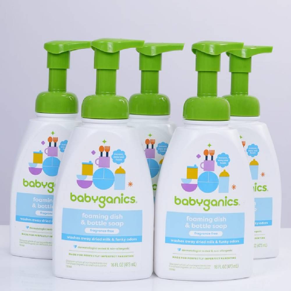 Nước Rửa Bình Sữa & Đồ Dùng Em Bé Babyganics Tạo Bọt, Không Mùi 473ml