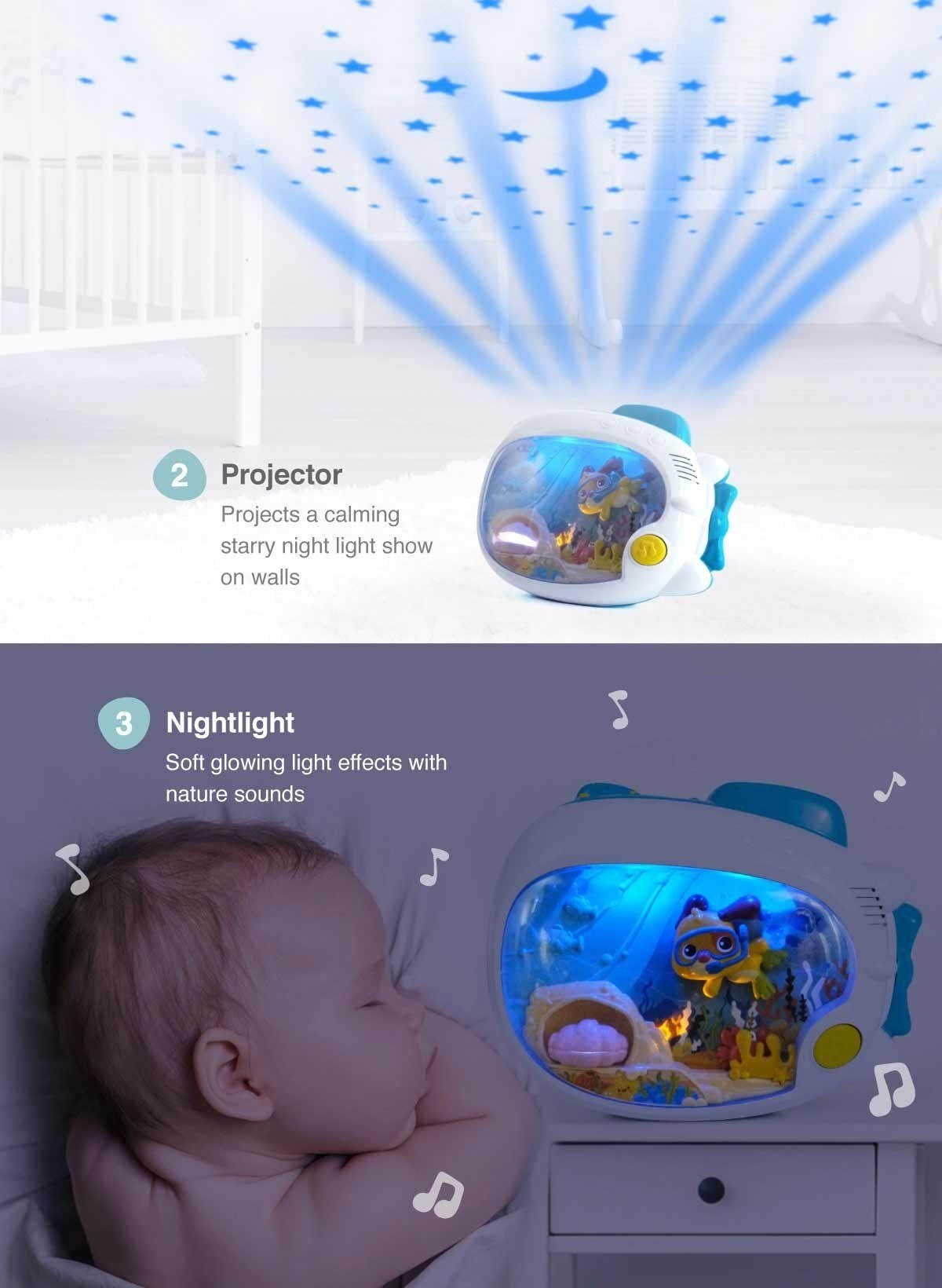 Đồ chơi đèn ngủ biển yên tĩnh 3 trong 1 Googoogaga