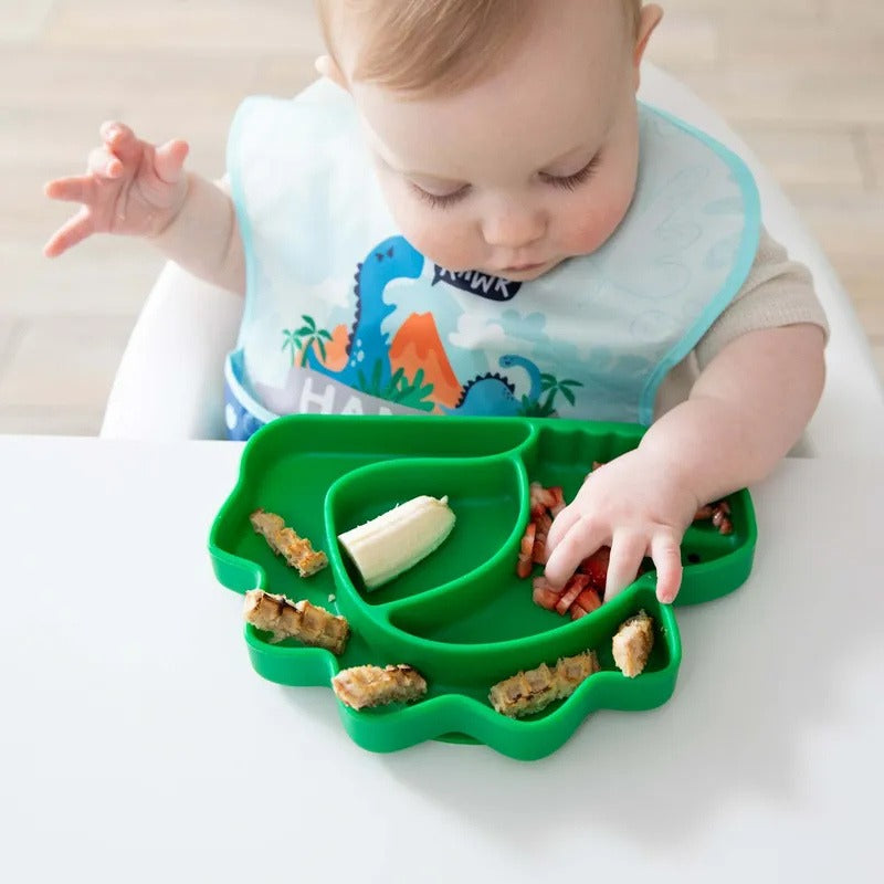 Khay đựng thức ăn dặm bằng silicone hình động vật Bumkins