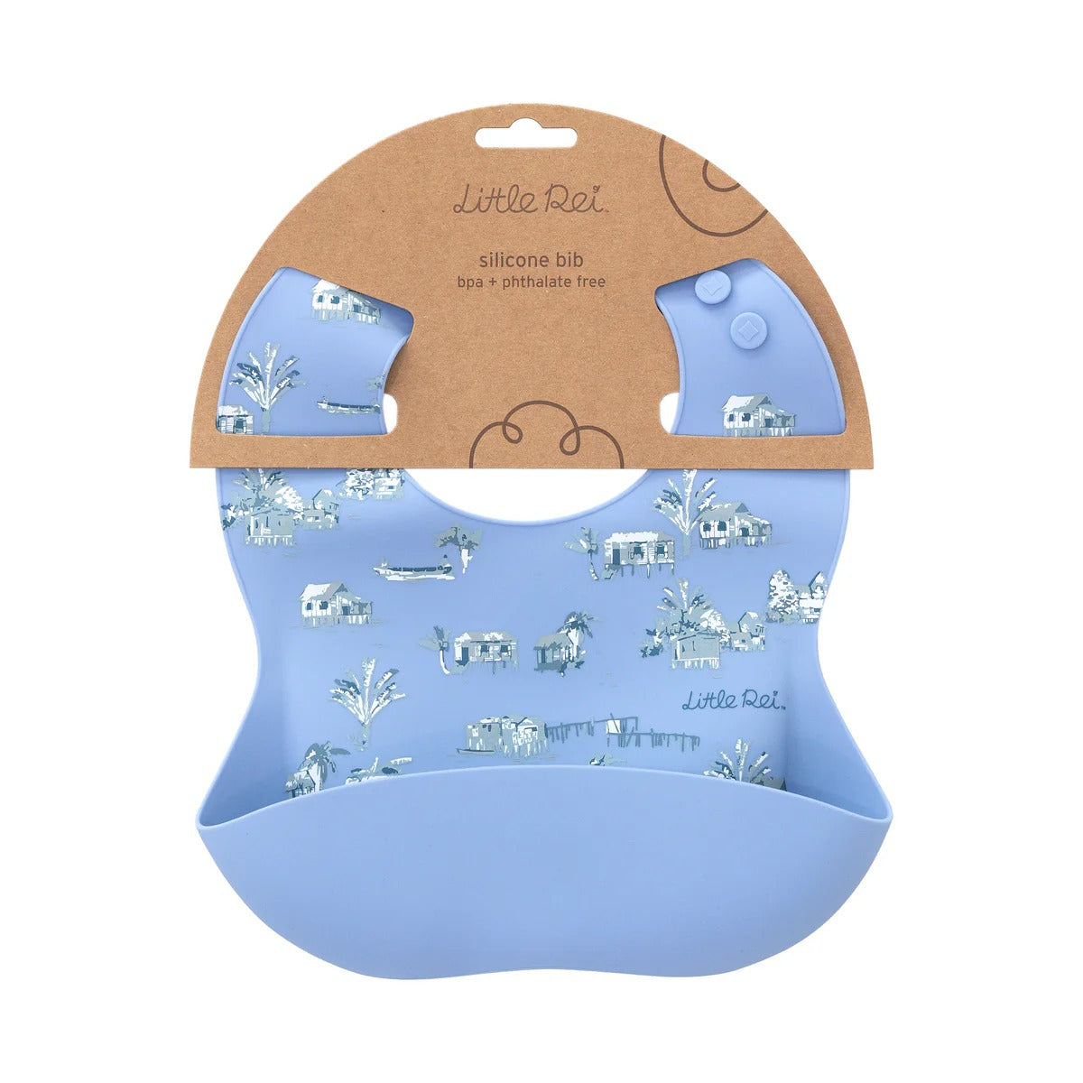 Yếm ăn dặm Silicon Little Rei Rustic