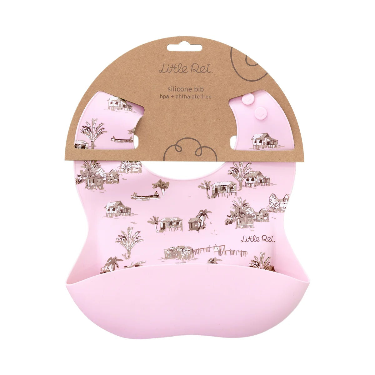 Yếm ăn dặm Silicon Little Rei Rustic