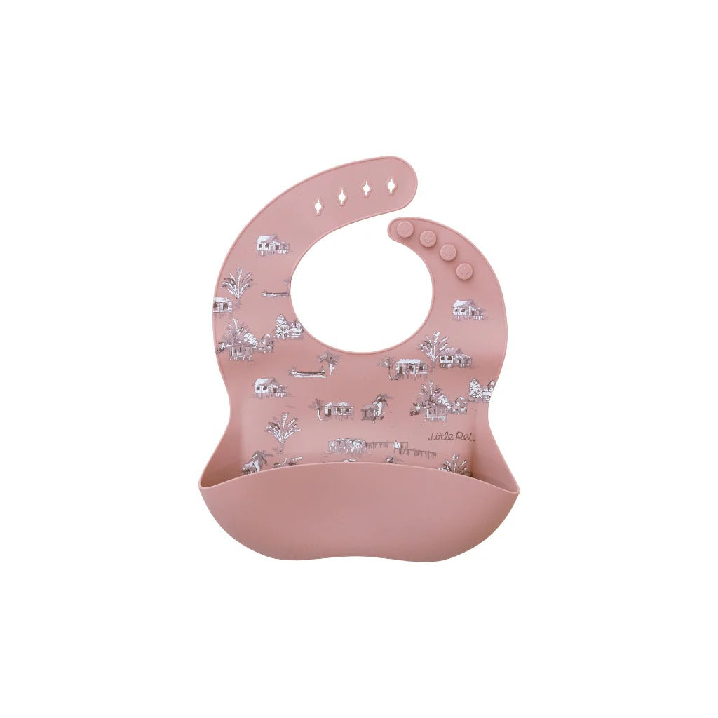 Yếm ăn dặm Silicon Little Rei Rustic