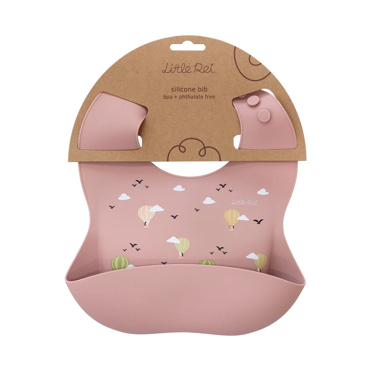 Yếm ăn dặm cao cấp LITTLE REI, chất liệu silicon an toàn, dùng cho bé từ 6 tháng tuổi - Little Rei Bib