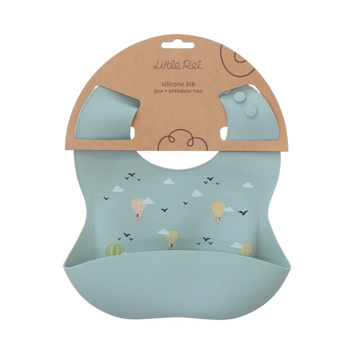 Yếm ăn dặm cao cấp LITTLE REI, chất liệu silicon an toàn, dùng cho bé từ 6 tháng tuổi - Little Rei Bib