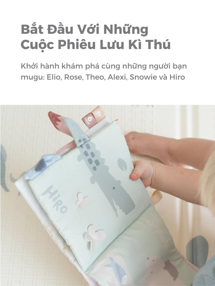 Sách Vải MUGU Kích Thích Đa Giác Quan Cho Bé