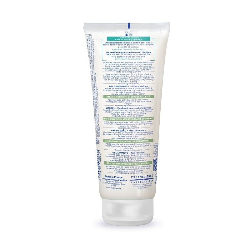 Gel Tắm Gội Da Chàm Thể Tạng Mustela Stelatopia Cleansing Gel 200ml
