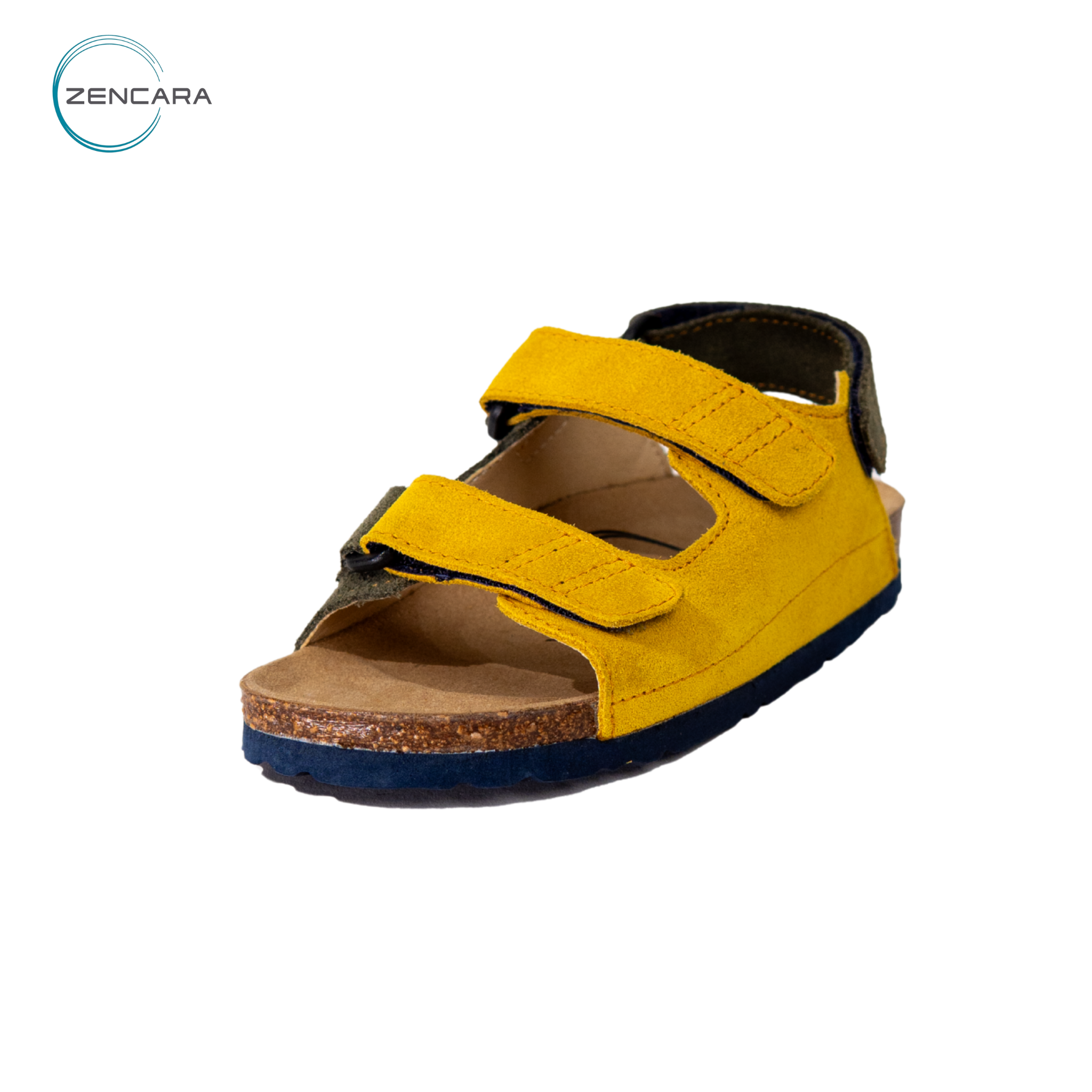Giày Sandal Sức Khỏe Đế Cork Trẻ Em Màu Vàng Xanh Zencara