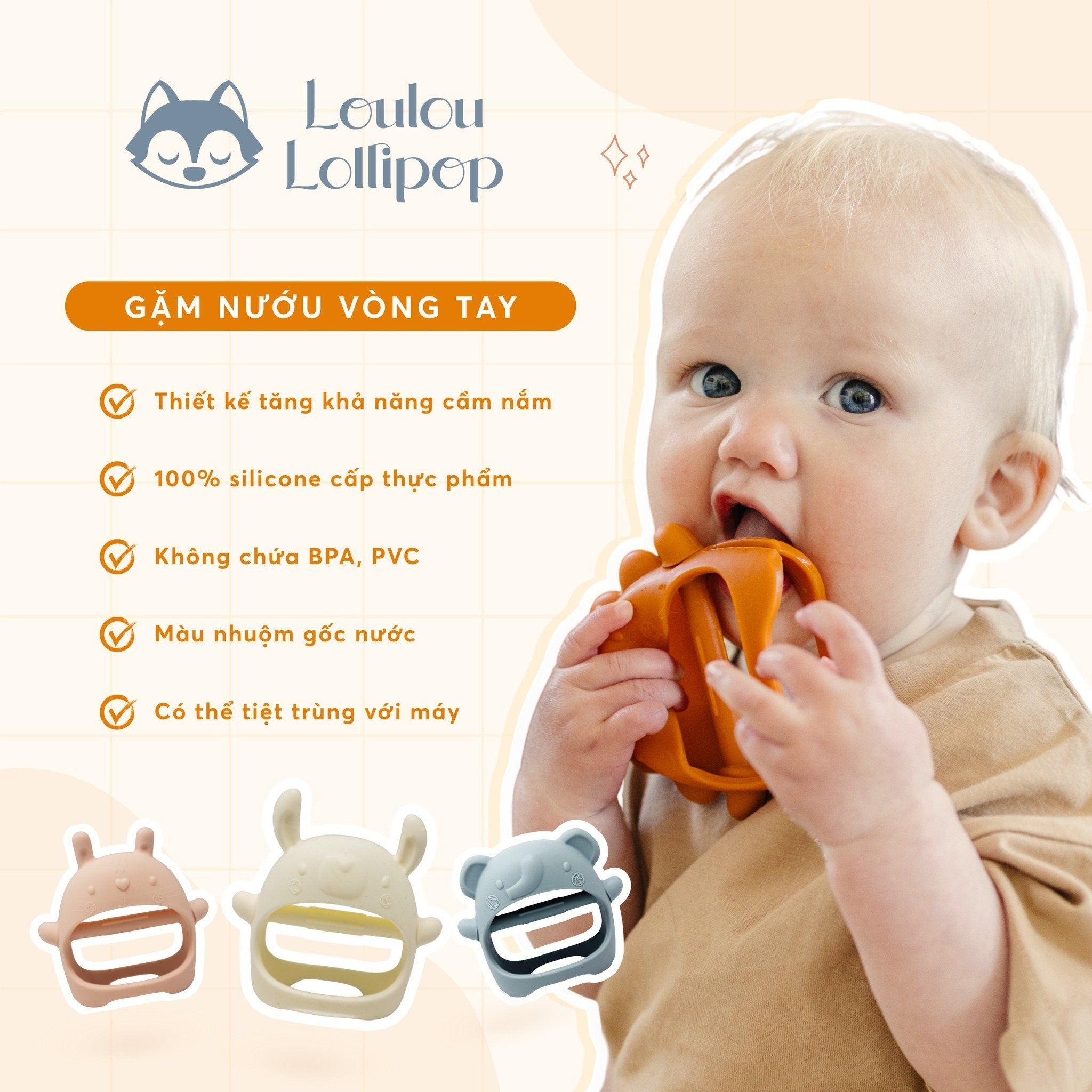 Loulou Lollipop Silicone Teething Bracelet for Babies