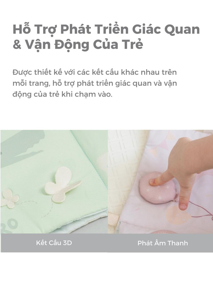 Sách Vải MUGU Kích Thích Đa Giác Quan Cho Bé