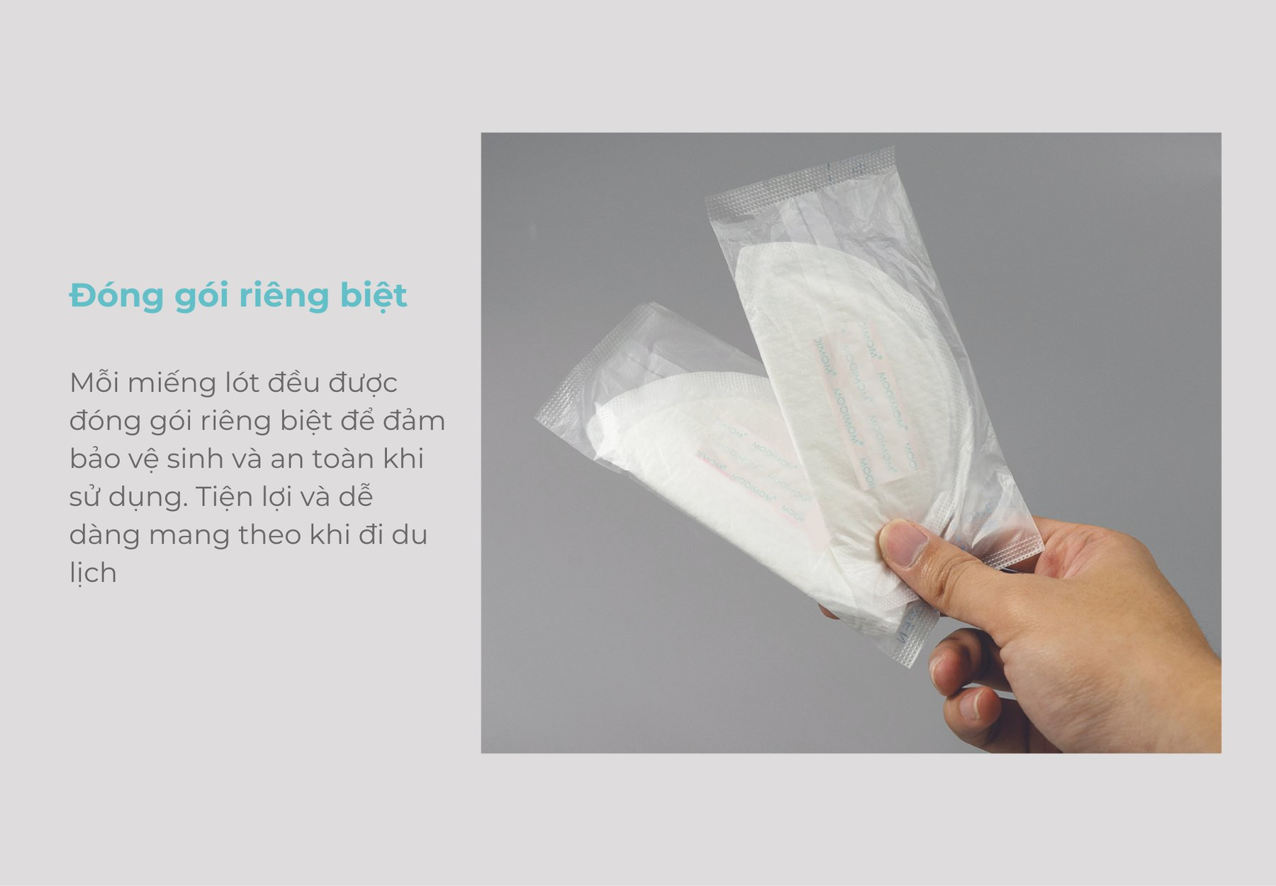 Miếng Lót Thấm Sữa Dùng Một Lần Mooimom 3D Siêu Mỏng (Hộp 30 Miếng)