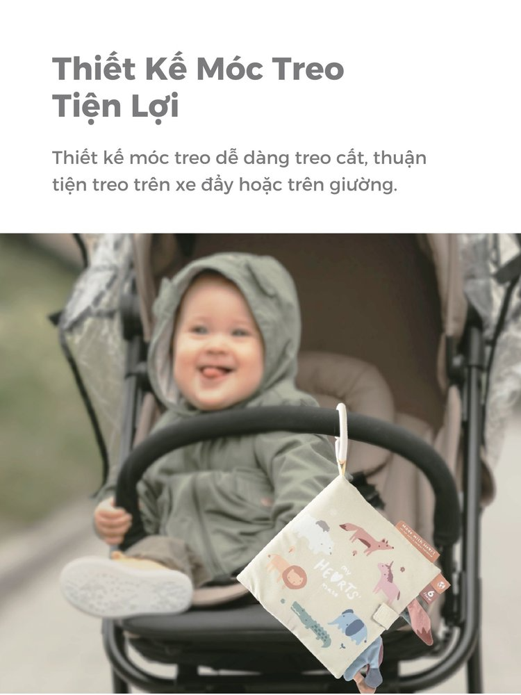 Sách Vải MUGU Kích Thích Đa Giác Quan Cho Bé