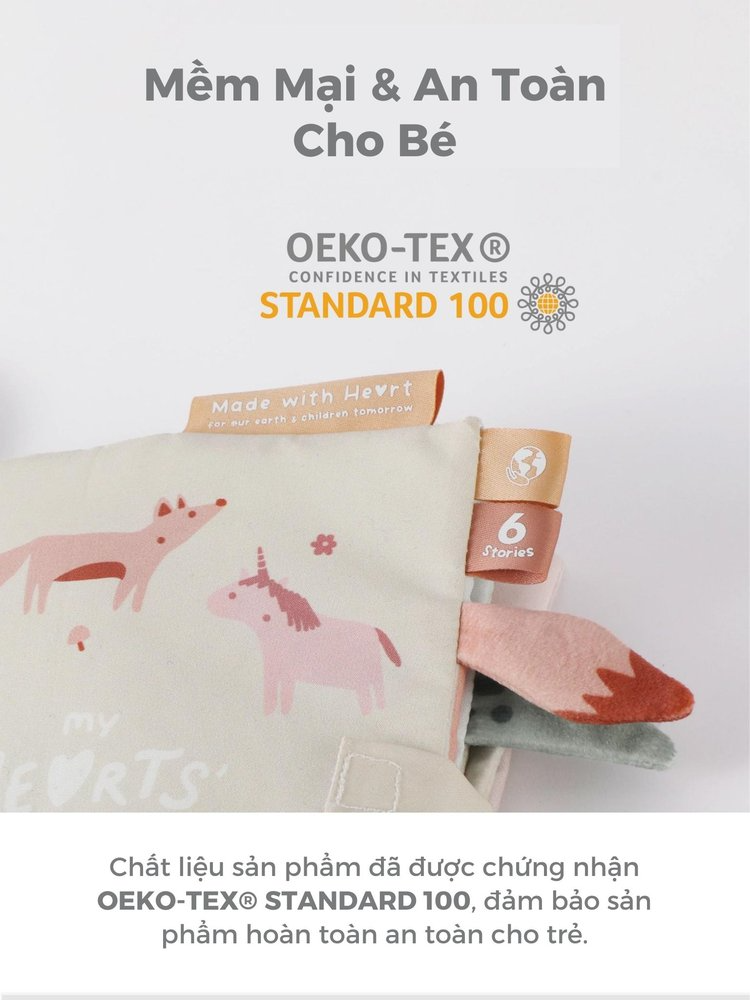 Sách Vải MUGU Kích Thích Đa Giác Quan Cho Bé