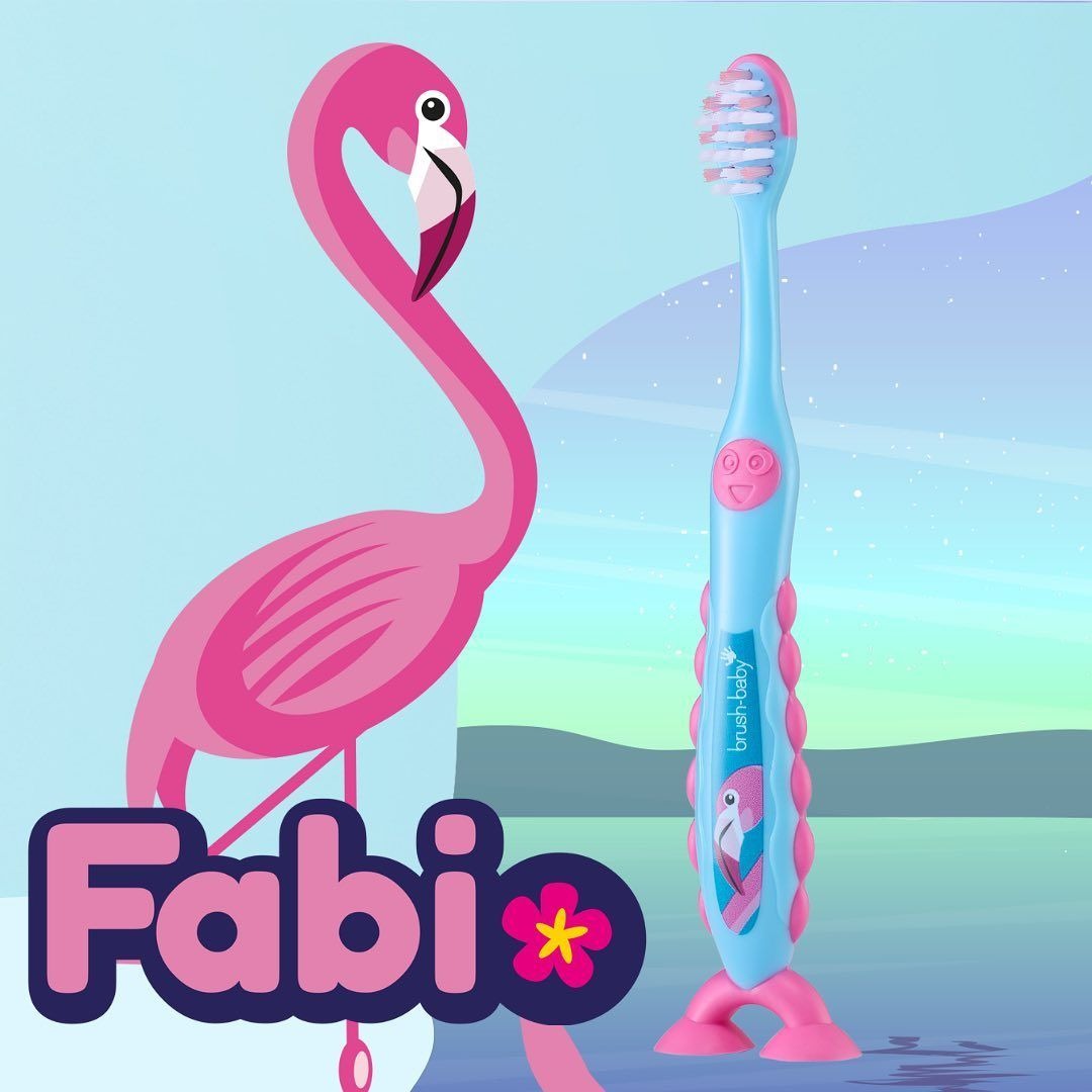 Bàn Chải Đánh Răng Trẻ Em Brush Baby FlossBrush Có Đế Hít Tiện Lợi Cho Bé (3–6 Tuổi)