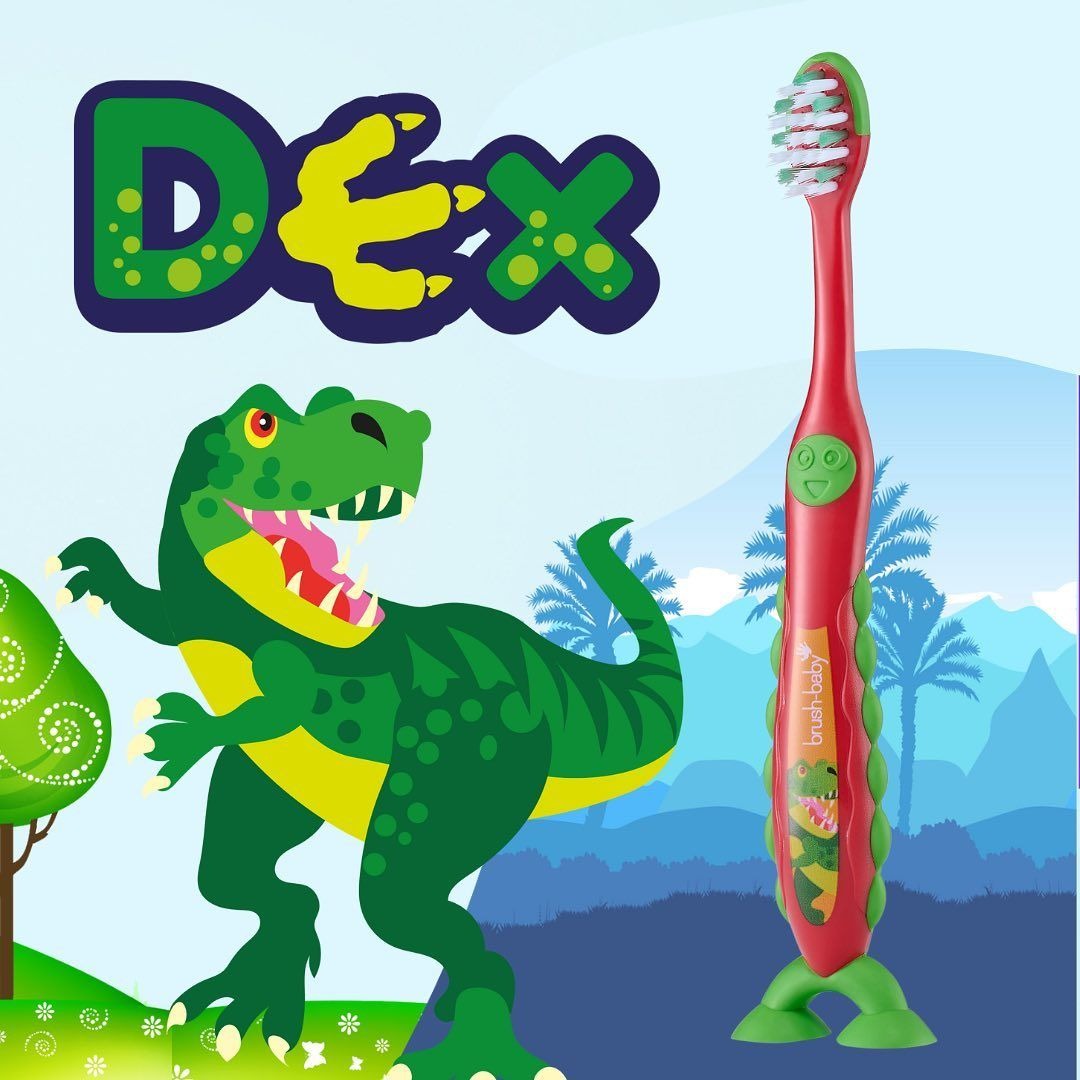 Bàn Chải Đánh Răng Trẻ Em Brush Baby FlossBrush Có Đế Hít Tiện Lợi Cho Bé (3–6 Tuổi)